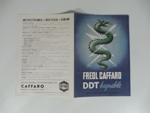 Freol Caffaro DDT bagnabile. Pieghevole pubblicitario